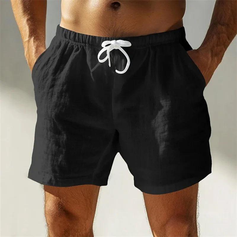🏖️ Herren Leinen-Shorts – Freizeitshorts mit Kordelzug | Sommermode 2025 | Ideal für Urlaub, Strand & Alltag