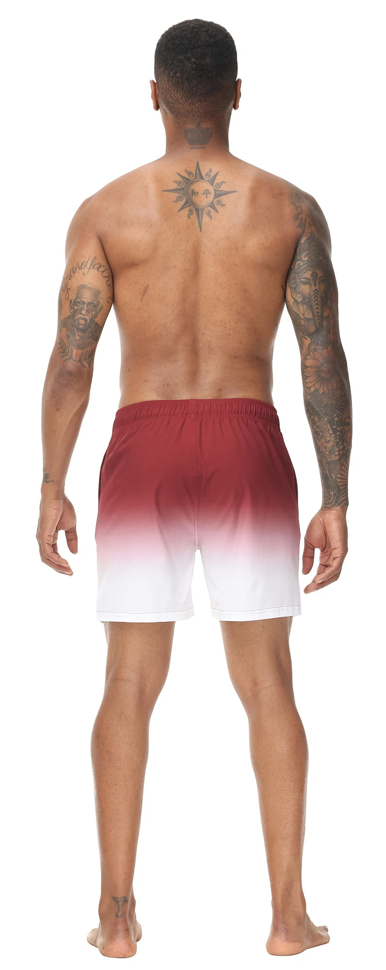 🩳 Herren Bade-Shorts mit Farbverlauf – Schnell trocknend, mit Reißverschlusstaschen & Netzfutter