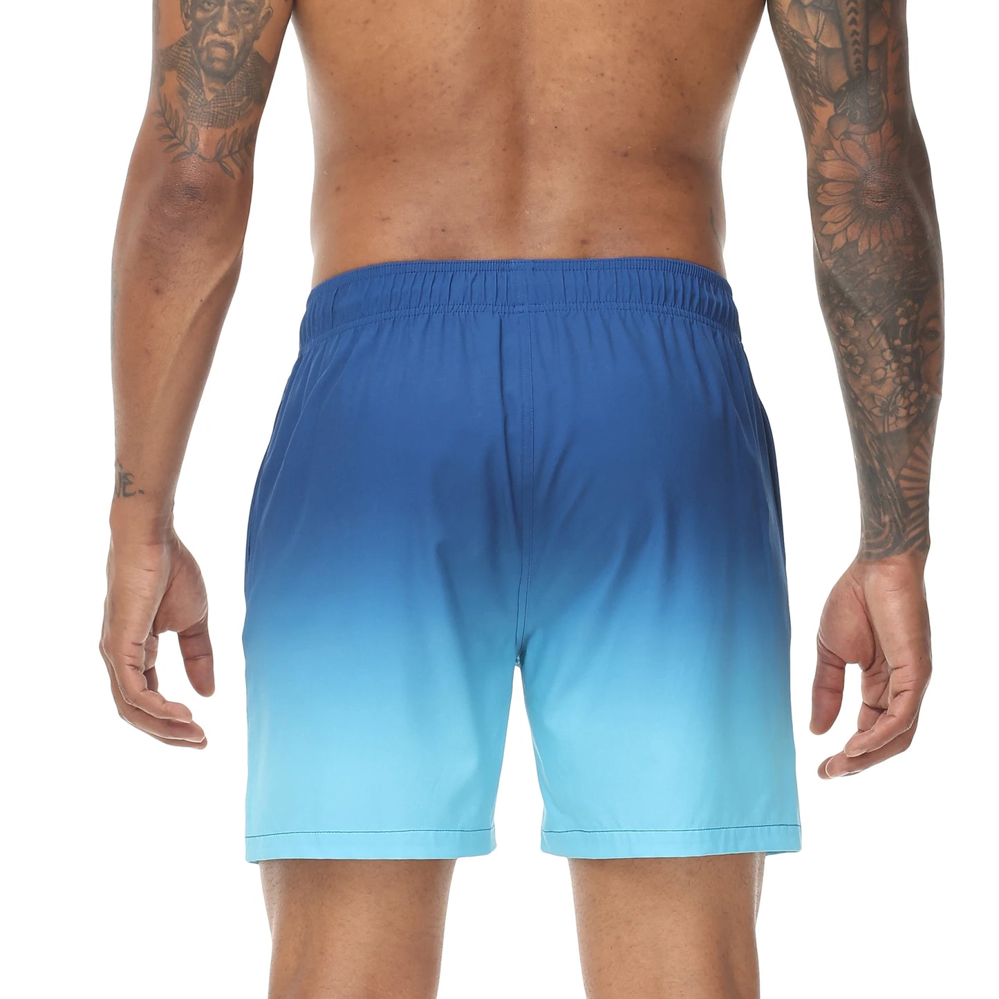 🩳 Herren Bade-Shorts mit Farbverlauf – Schnell trocknend, mit Reißverschlusstaschen & Netzfutter
