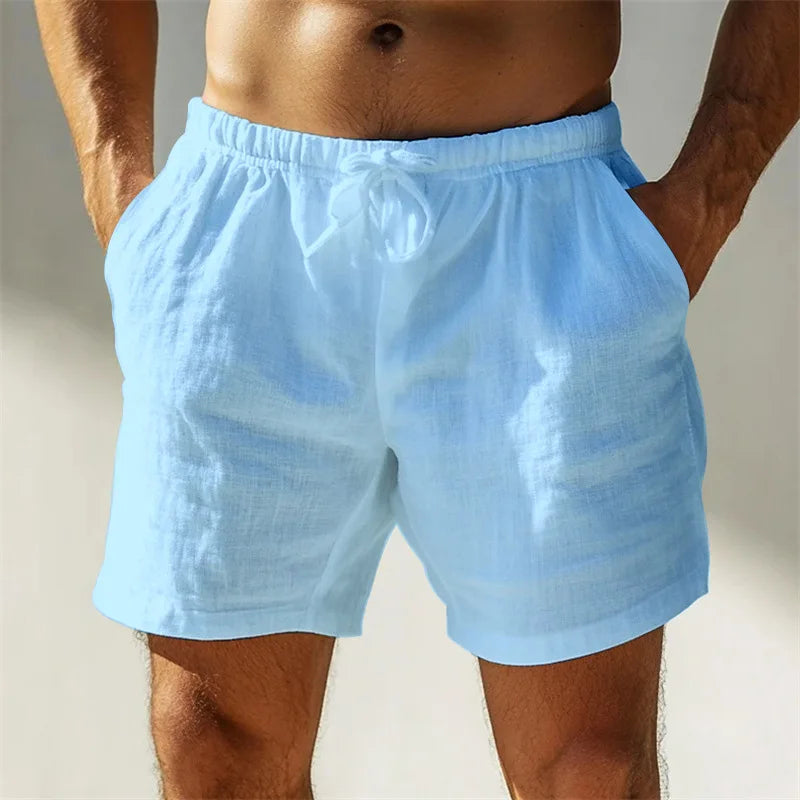 🏖️ Herren Leinen-Shorts – Freizeitshorts mit Kordelzug | Sommermode 2025 | Ideal für Urlaub, Strand & Alltag