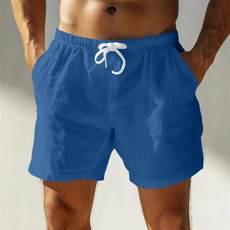🏖️ Herren Leinen-Shorts – Freizeitshorts mit Kordelzug | Sommermode 2025 | Ideal für Urlaub, Strand & Alltag