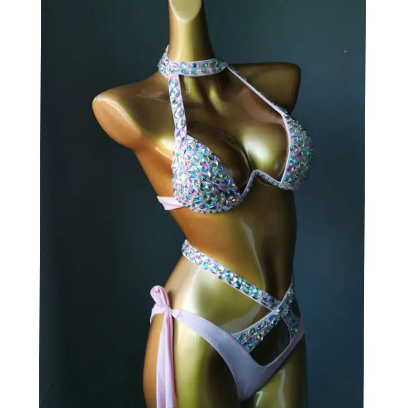 2021 Venus Vacation Diamant Bikini Set – Sexy Frauen Badeanzug mit Strasssteinen, Kristall Bikini, Bling Swimsuit