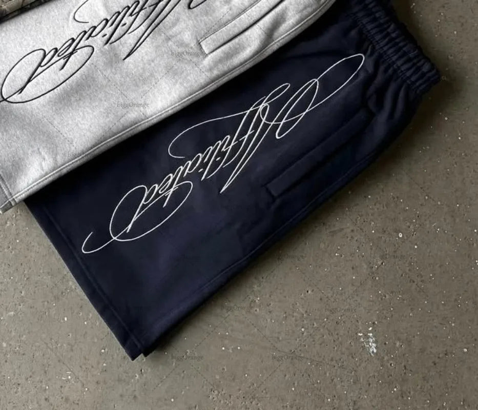 2025 Neueste Sommer Shorts für Herren – Amerikanischer Retro-Stil mit Stickerei, Hoher Taillenschnitt, Y2K Oversized Trend, Streetwear für Damen und Herren