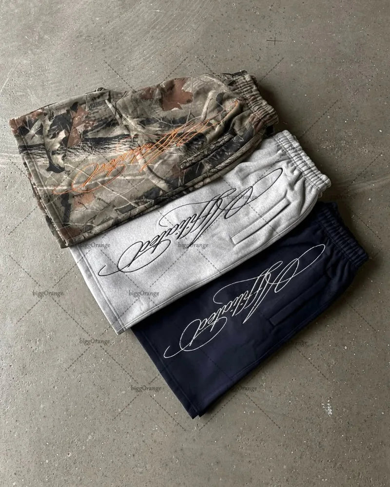 2025 Neueste Sommer Shorts für Herren – Amerikanischer Retro-Stil mit Stickerei, Hoher Taillenschnitt, Y2K Oversized Trend, Streetwear für Damen und Herren