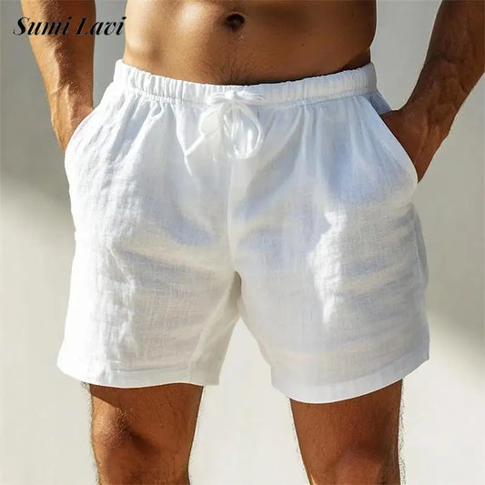 🏖️ Herren Leinen-Shorts – Freizeitshorts mit Kordelzug | Sommermode 2025 | Ideal für Urlaub, Strand & Alltag
