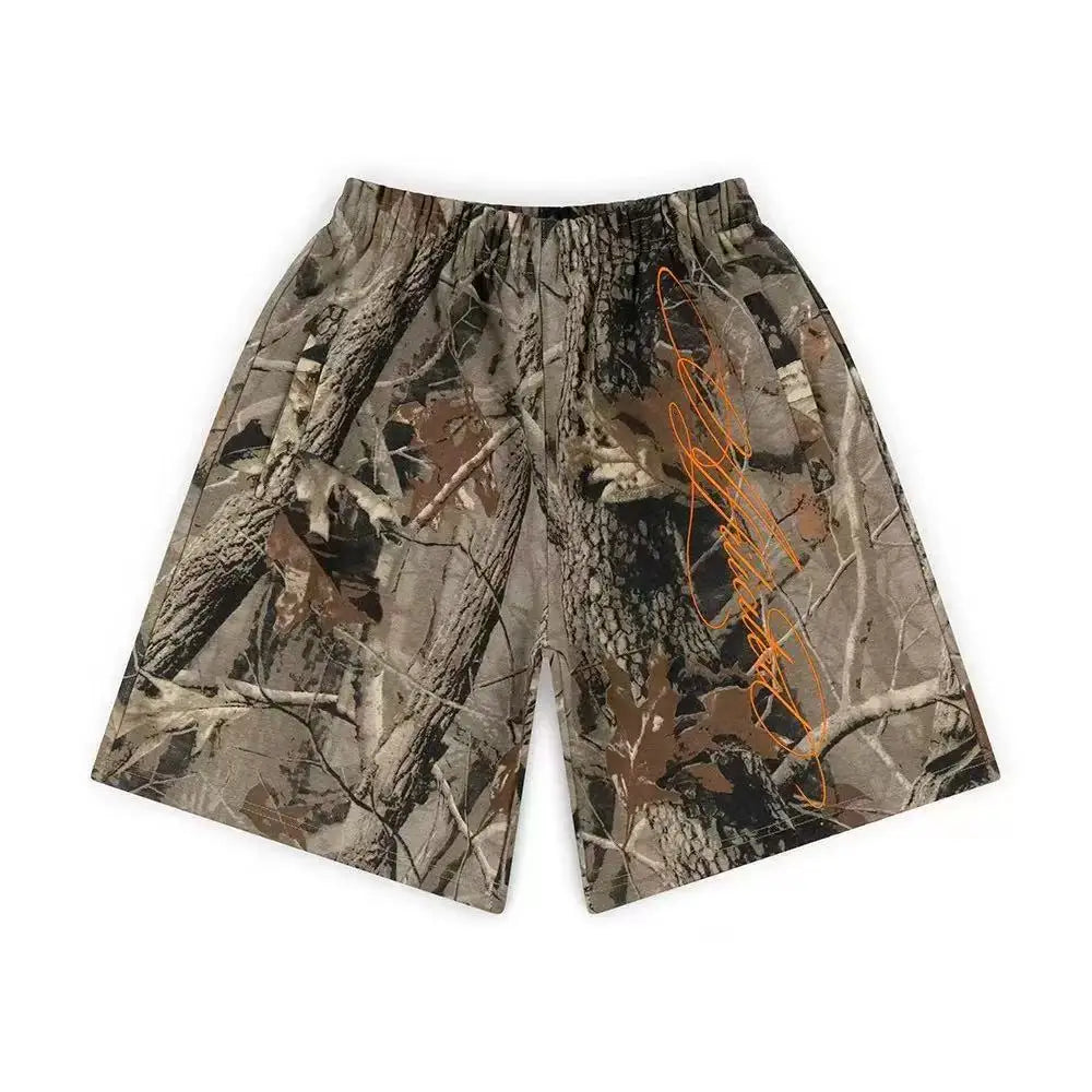 2025 Neueste Sommer Shorts für Herren – Amerikanischer Retro-Stil mit Stickerei, Hoher Taillenschnitt, Y2K Oversized Trend, Streetwear für Damen und Herren