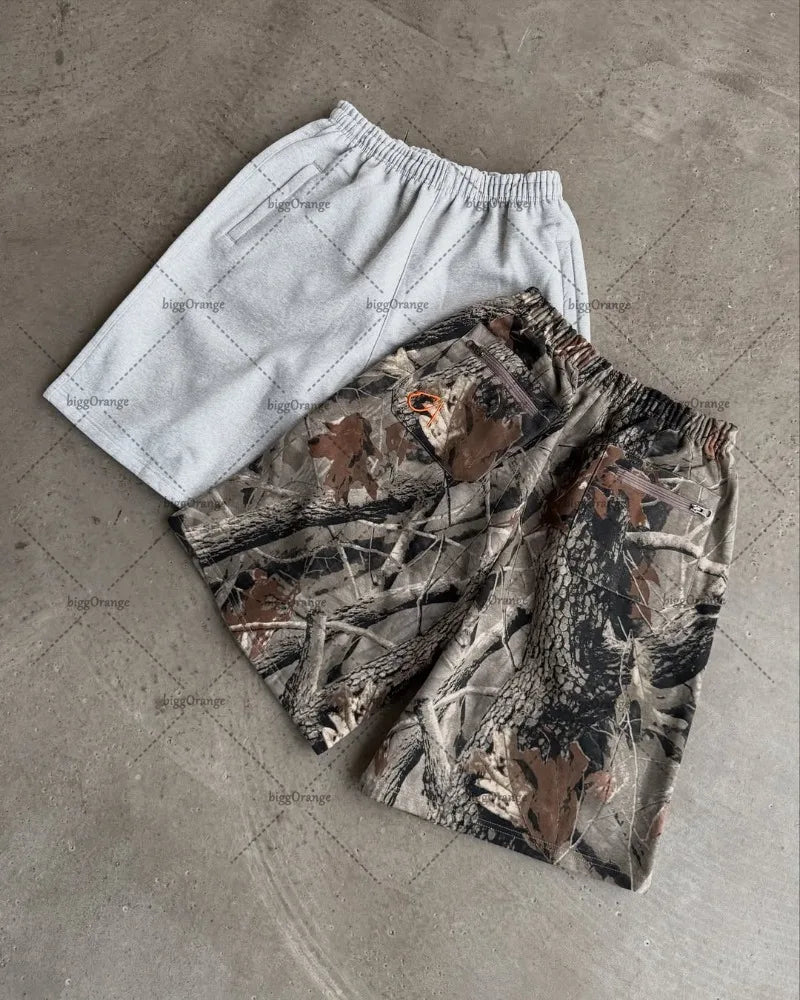 2025 Neueste Sommer Shorts für Herren – Amerikanischer Retro-Stil mit Stickerei, Hoher Taillenschnitt, Y2K Oversized Trend, Streetwear für Damen und Herren